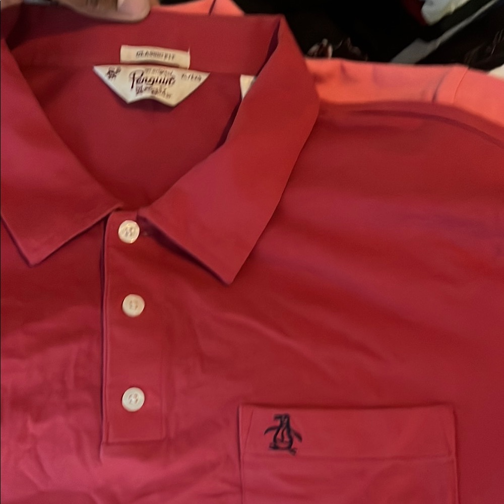 Original Penguin Red Polo Shirt Classic Style